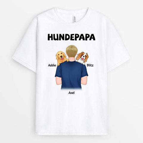 Personalisiertes Hunde Papa T-Shirt T Shirt 40. Geburtstag Mann Lustig[product]