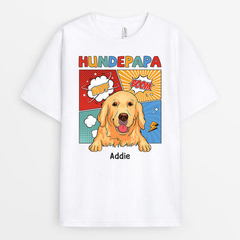 Personalisiertes Hunde Papa T-Shirt T Shirt 50 Geburtstag Männer[product]
