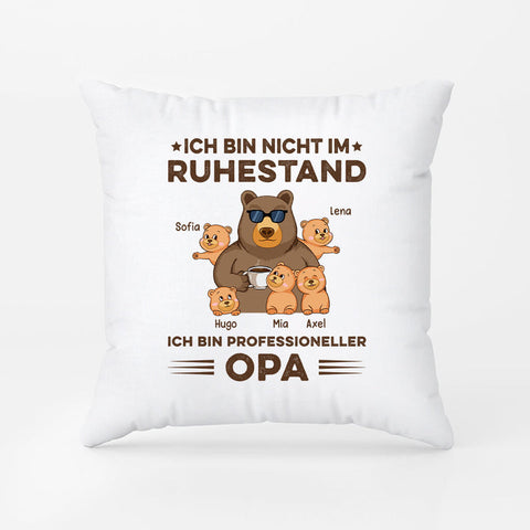 Personalisiertes Ich Bin Professioneller Papa Opa Bär Kissen DIY abschiedsgeschenke ruhestand geschenk