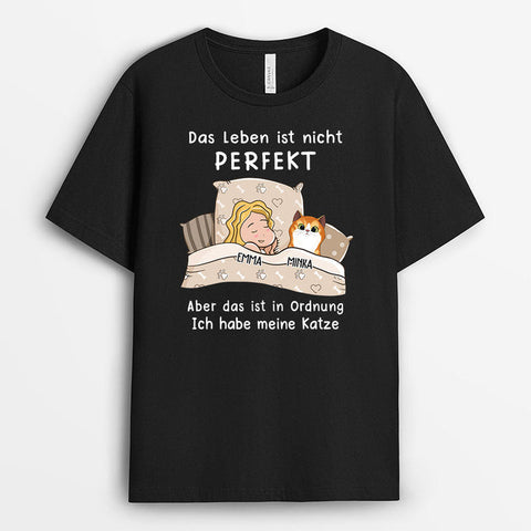 Personalisiertes Ich Habe Meine Katze T-Shirt Geburtstagsgeschenk für Katzenliebhaber[product]