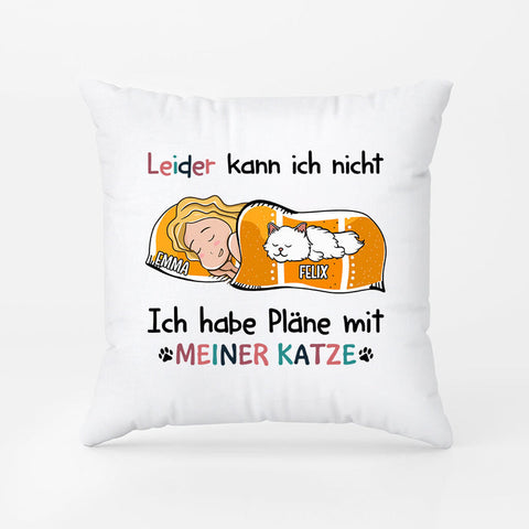 Personalisiertes Ich Habe Pläne Mit Meiner Süßen Katze Kissen Lustiges Geschenk für Freundin