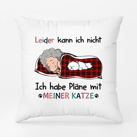 Personalisiertes Ich Habe Pläne Mit Meiner Süßen Katze Kissen Ruhestand Geschenk selber basteln