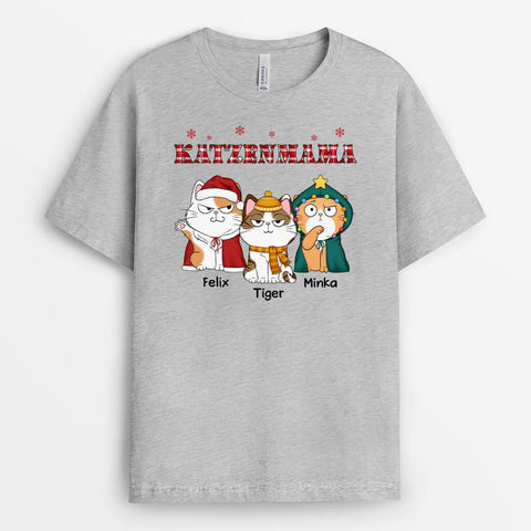 Personalisiertes Katzenmama Katzenpapa Mit Süßen Katzen T-shirt Geschenkidee für Katzenliebhaber[product]
