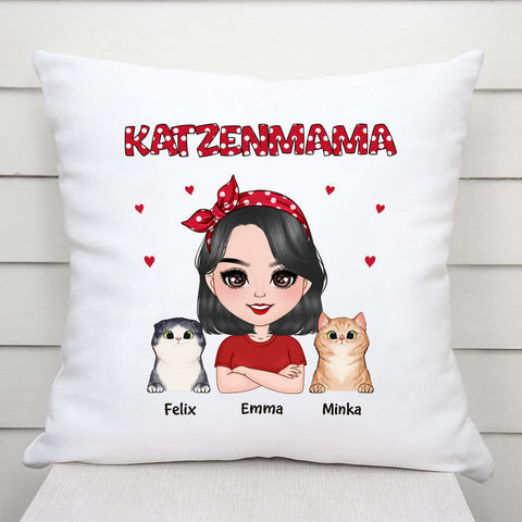 Personalisiertes Katzenmama Kissen Geburtstagsgeschenke für Katzenliebhaber[product]