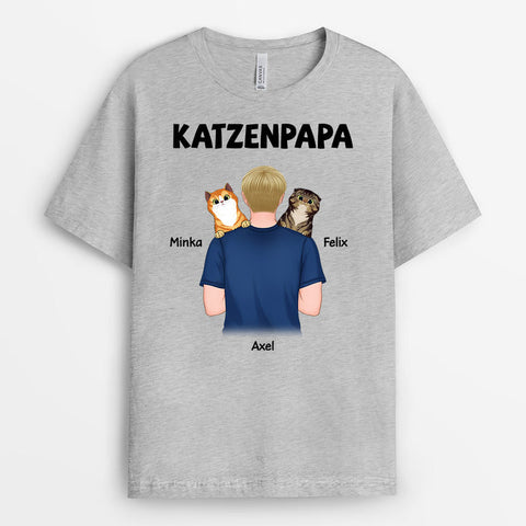 Personalisiertes Katzenpapa T-Shirt Abschluss T Shirts