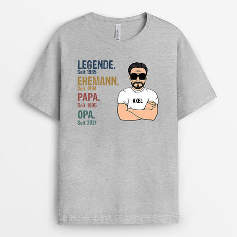 Personalisiertes Legende T-Shirt T Shirt zum 50. Geburtstag Mann