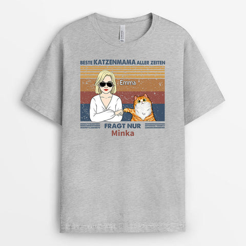 Personalisiertes Lustige Katze T-Shirt Geburtstagsgeschenk für Katzenliebhaber[product]