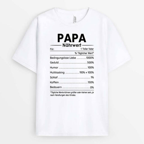 Personalisiertes Mama/Papa Nährwertangaben T-Shirt Lustige T-shirts Sprüche[product]