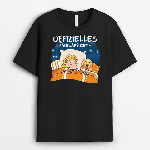 Personalisiertes Offizielles Schlafshirt Mit Hunden T-shirt Lustige motto Sprüche für T shirts[product]