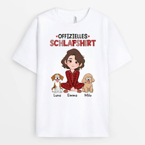 Personalisiertes Offizielles Schlafshirt Mit Hunden T-shirt Lustige T shirts Sprüche[product]