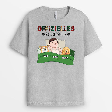Personalisiertes Offizielles Süßes Schlafshirt Mit Hunde T-shirt lustigen T-shirt zum 40 Geburtstag Mann[product]