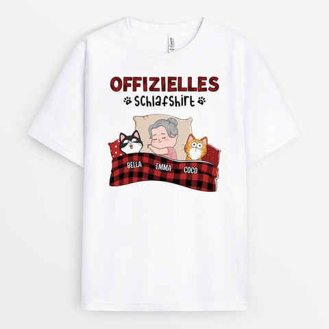 Personalisiertes Offizielles Süßes Schlafshirt Mit Katzen T-shirt Katzenliebhaber Geschenke Lustig[product]