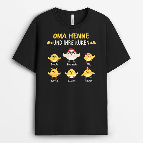 Personalisiertes Oma Henne Und Ihre Küken T-Shirt Geschenke zum 60 Geburtstag für Mama[product]