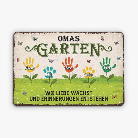 Personalisiertes Omas Garten Türschild Geschenke zur Einschulung Mädchen Ideen[product]