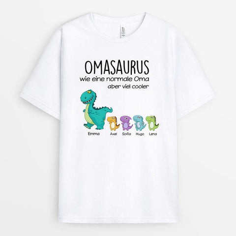 Personalisiertes Omasaurus Mamasaurus T-Shirt Geschenk zum 70 Geburtstag Oma[product]