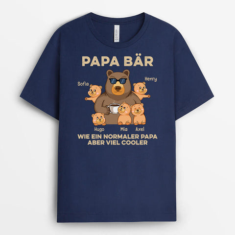 Personalisiertes Papa Bär T-shirt T Shirt zum 50. Geburtstag Mann[product]