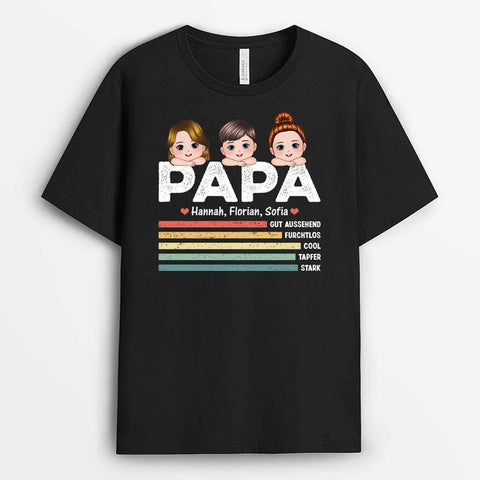 Personalisiertes Papa Kinder T-shirt T Shirt zum 50. Geburtstag Mann