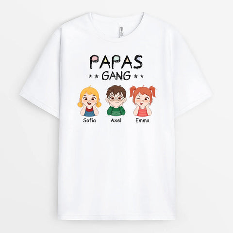 Personalisiertes Papas Bande Mit Weltkarte T-shirt Lustige T-shirts Sprüche[product]