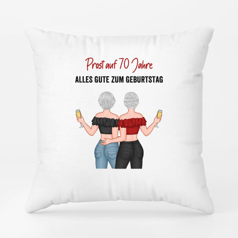 Personalisiertes Prost Auf 70. Geburtstag Kissen Geschenk für oma zum 70 Geburtstag[product]