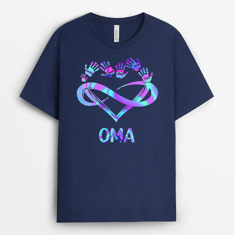 personalisiertes t-shirt oma mit grossem herz[product]