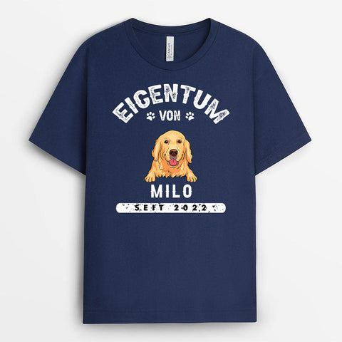 personalisiertes t-shirt hund mit datum