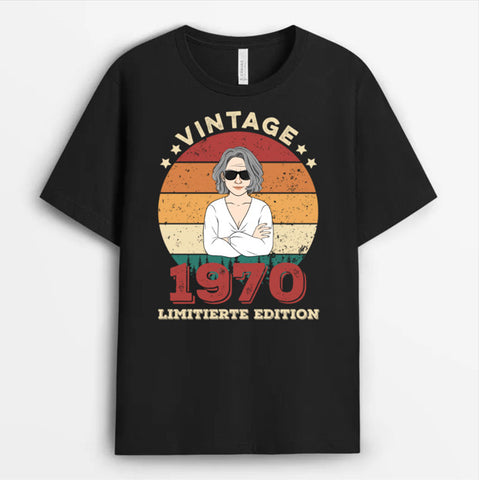 Personalisiertes Vintage Limitierter Edition T-Shirt Geschenk 50 Geburtstag Mama[product]