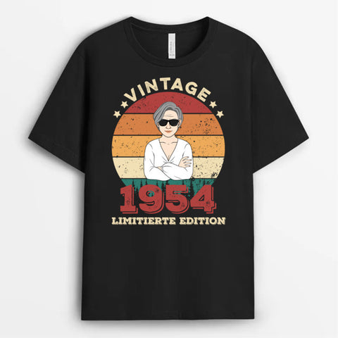 Personalisiertes Vintage Limitierter Edition T-Shirt Geschenk für oma zum 70 Geburtstag[product]