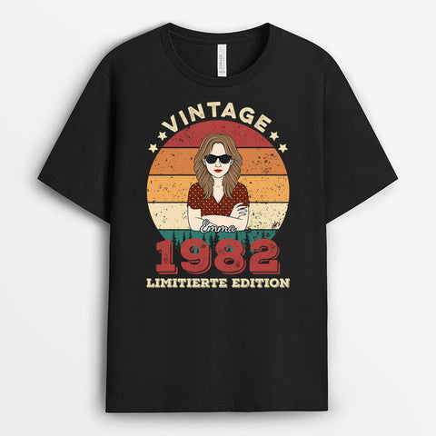 Personalisiertes Vintage Limitierter Edition T-Shirt Lustiges Geschenk für Freundin[product]