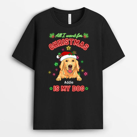 Personalisiertes Was Ich Mir Zu Weihnachten Wünsche Ist Mein Hund T-shirt Geschenkideen für Hundeoma[product]