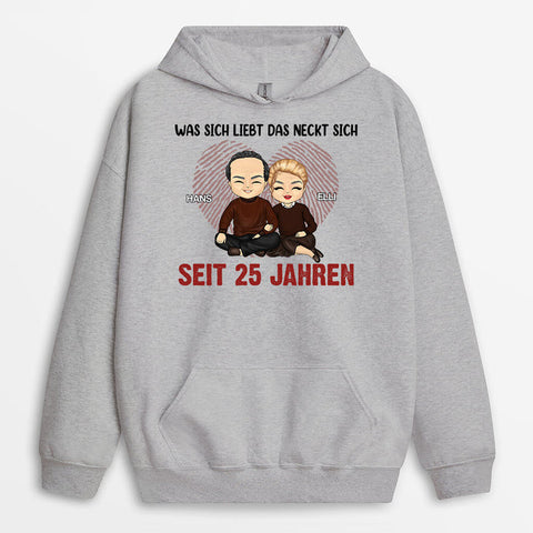 Personalisiertes Was Sich Liebt Das Neckt Sich Hoodie Lustiges Geschenk für beste Freundin