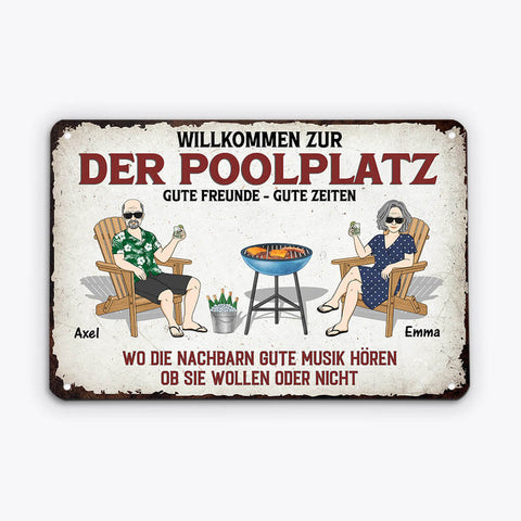 Personalisiertes Willkommen In Der Terrassenbar Türschild Geschenk Freundin 50 Geburtstag