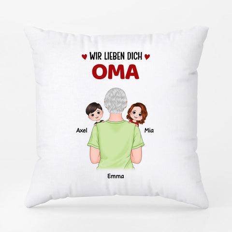 Personalisiertes Wir Lieben Dich Kissen geschenk für oma von enkeln