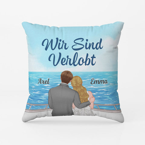 Personalisiertes Wir Sind Verlobt Kissen Geschenk für Freundin Lustig