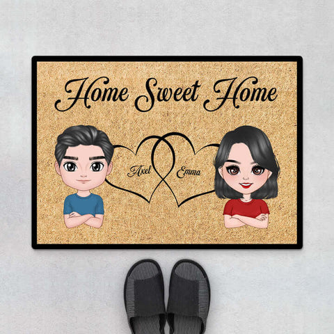 Hochgeschätzte Geschenkidee Jahrestag Freund Personalisierte Home Sweet Home Fußmatte[product]