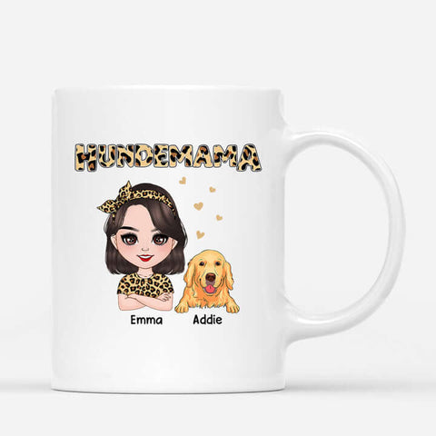 Handgemachte Kleine Geschenke Für Hundeliebhaber Personalisierte Leopard Hundemama Tasse[product]