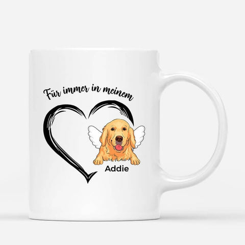 Nachhaltige Geschenkideen Für Hundebesitzer Personalisierte Für Immer In Meinem Herzen Hund Tasse[product]