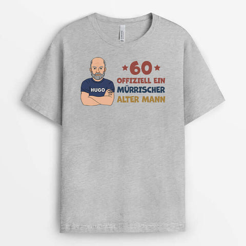 Lässiges T-Shirt Selbst Gestalten Online Personalisiertes Offiziell Ein Mürrischer Alter Mann Geburtstag T-shirt