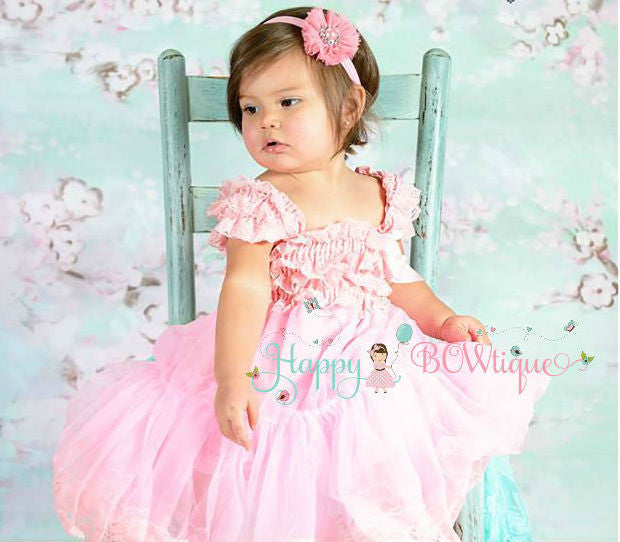 baby pink flowy dress