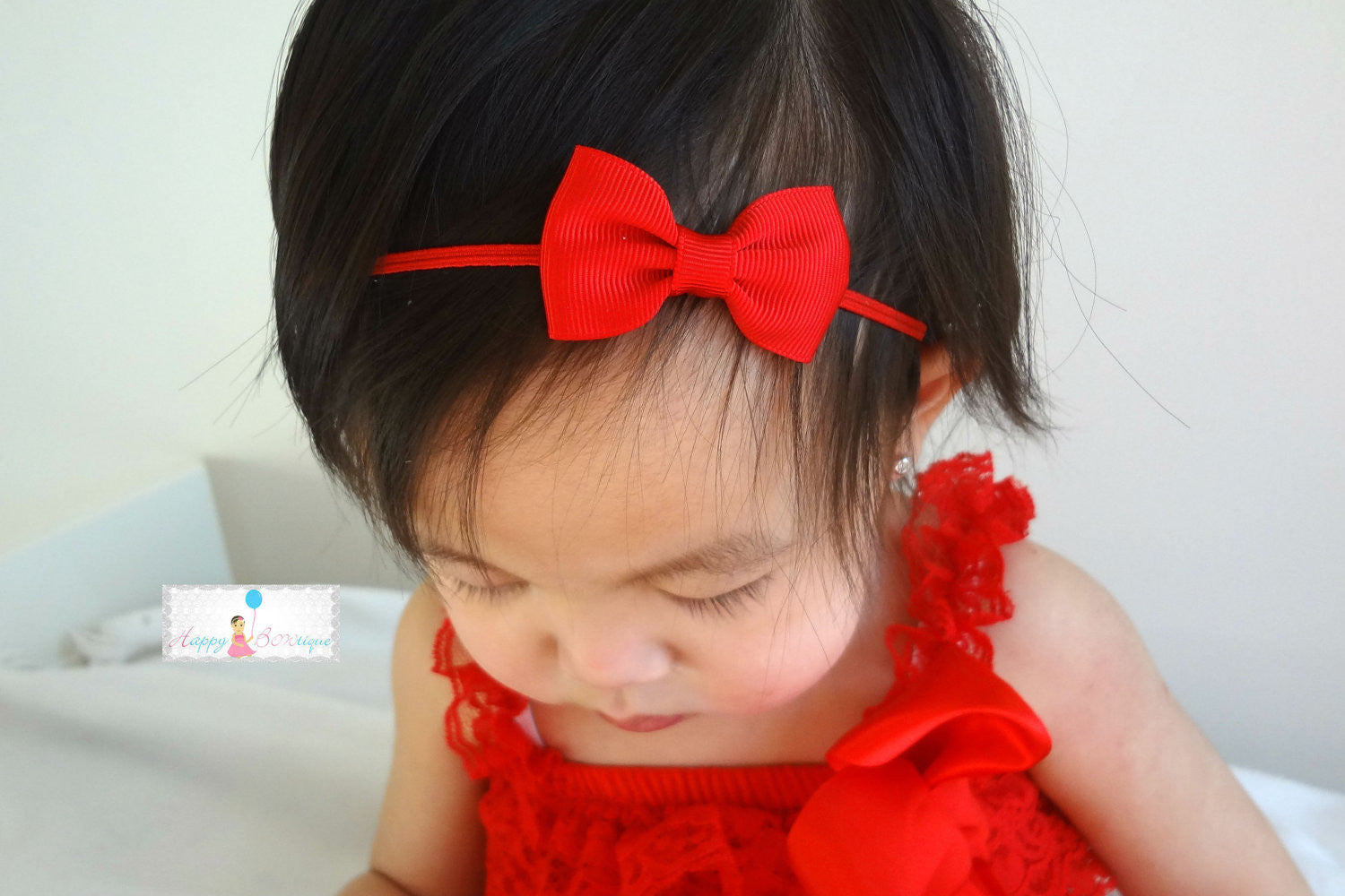 red bow headband