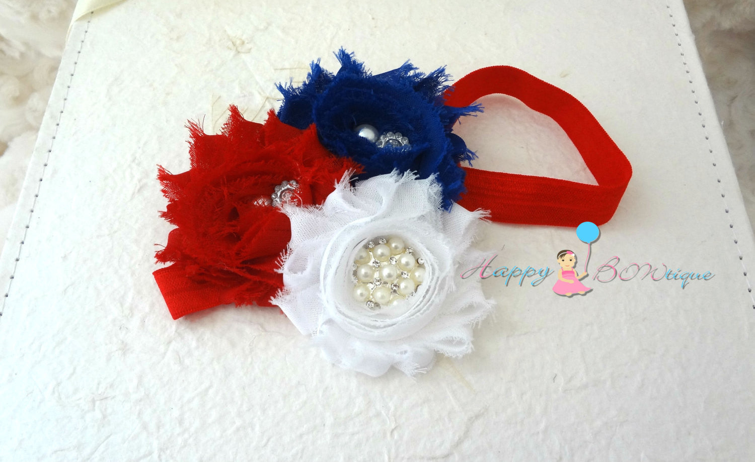 4th of july baby headband