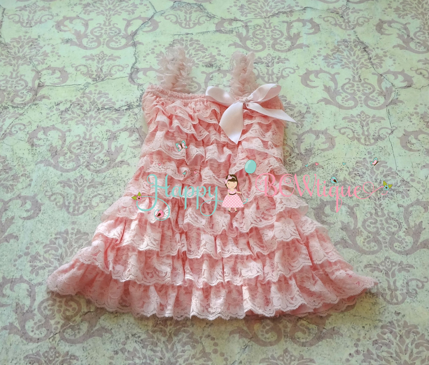 baby girl pink lace dress