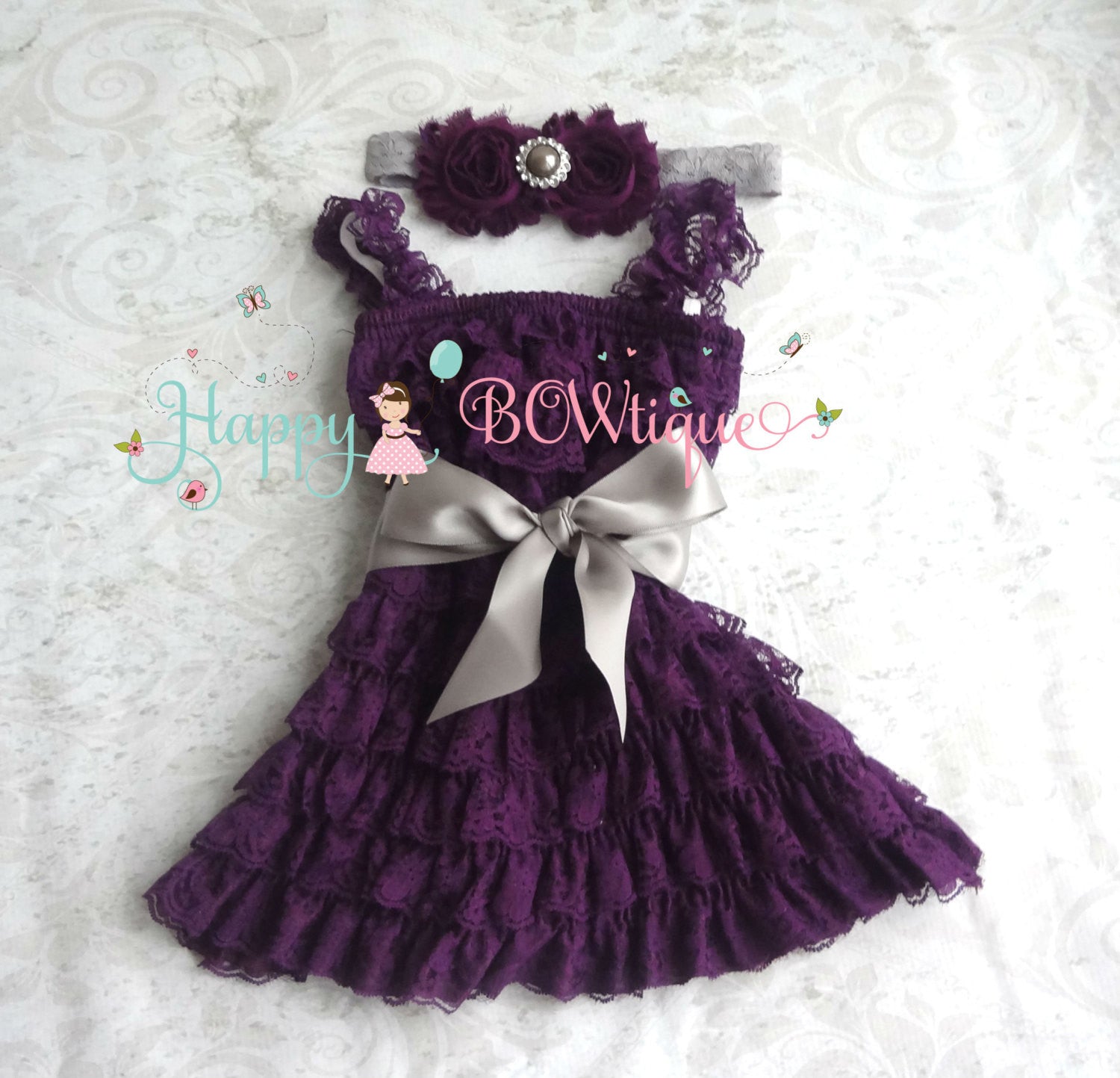 girls plum dress