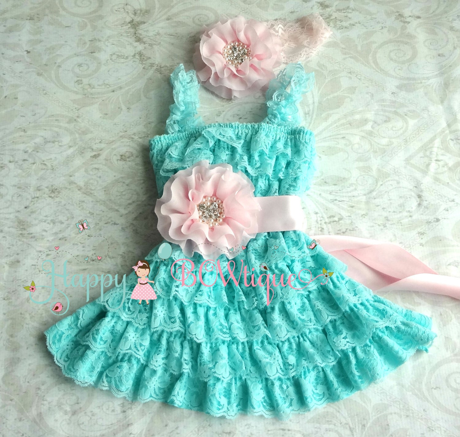 baby girl pink lace dress