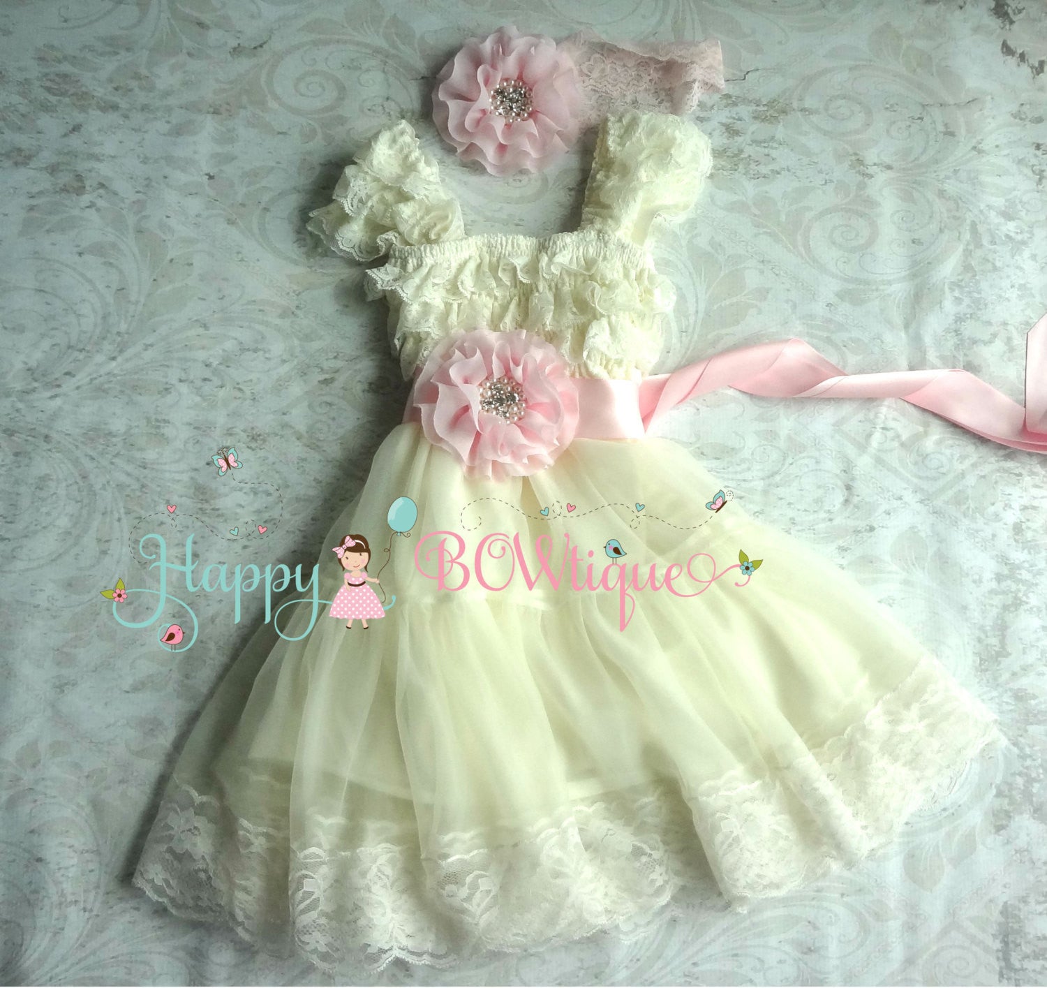 girls pink chiffon dress