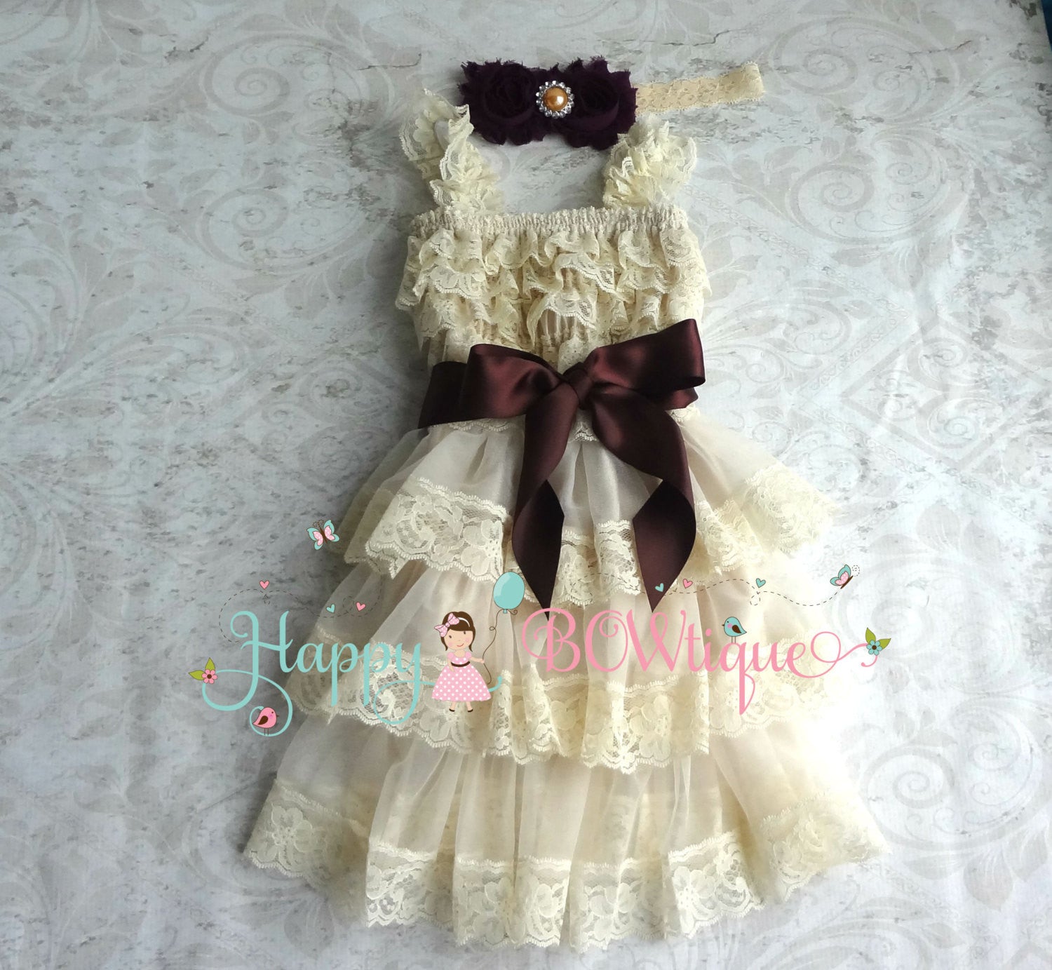 rustic flower girl dress