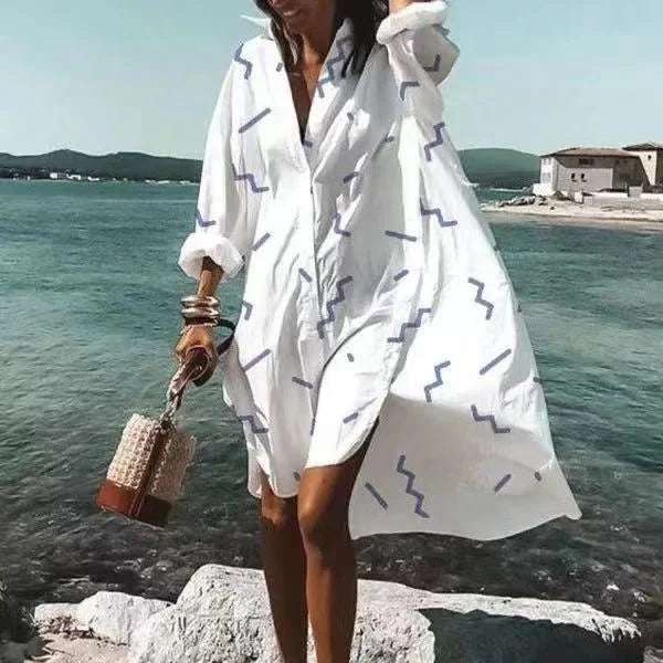 Robe chemise Mireia en plein jour