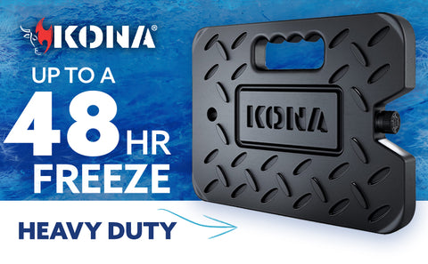 Kona XL 4 lb. Blue Ice Pack for Coolers - Extreme Long Lasting (-5C) Gel - Refreezable, Reusable 3 / Ready to Use