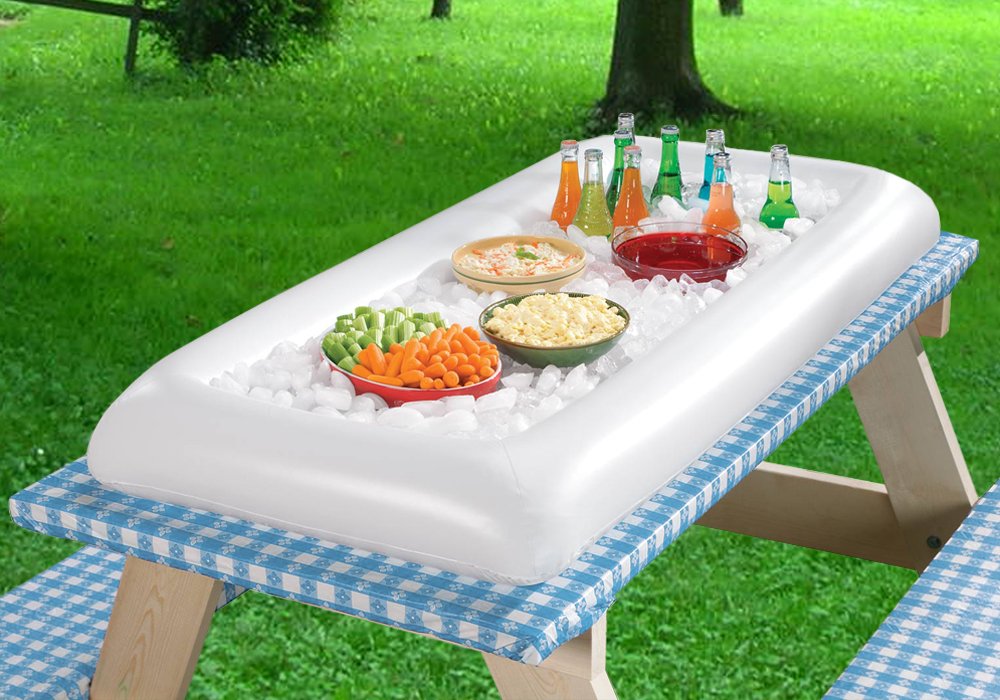 Image of Inflatable Ice Serving Bar - Large Table Top Size - 52" x 25"