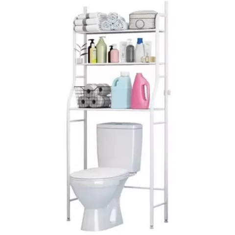 Organizador De Baño Lavadora Estantería Ahorrador De Espacio Color Blanco