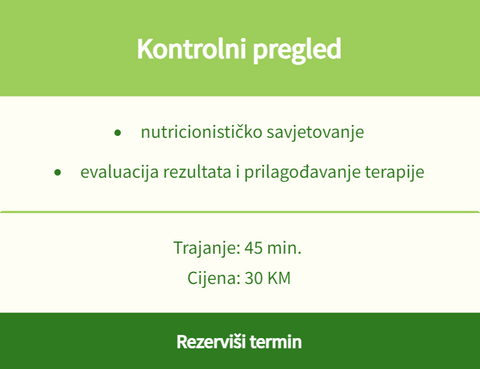 kontrolni pregled savjetovanje o ishrani Analiza sastava tijela plan ishrane nutricionista nutricionistkinja Ena Tešić Banja Luka